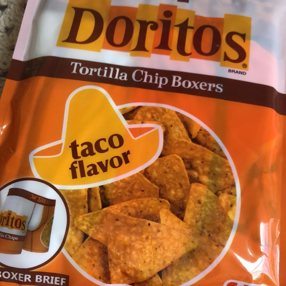 Men’s Novelty SWAG Doritos  Tortilla Chip Boxer Briefs SZ small